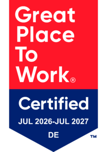 Great Place To Work®-Zertifizierungsabzeichen für Deutschland, gültig von Juli 2026 bis Juli 2027.
